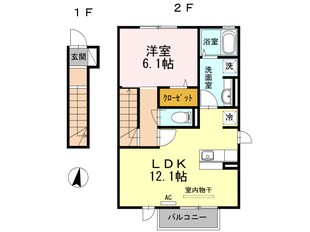 サンドハウスA棟の物件間取画像